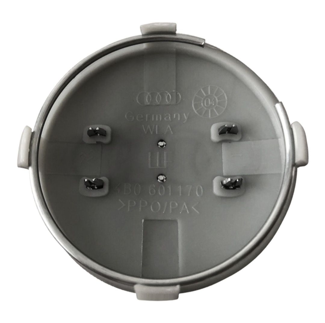 *NOWE* Dekie'lki 60mm AUDI komplet 4szt. dekle szare zaślepki