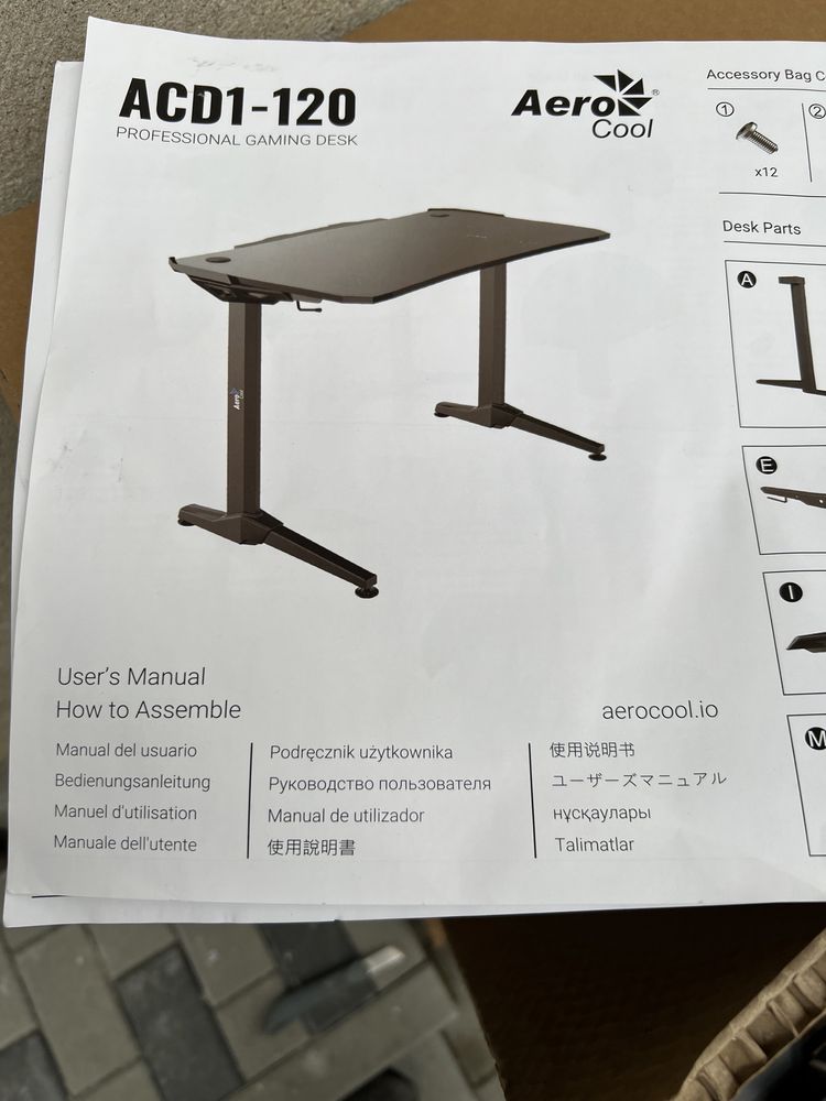 Stolik do gry komputerowej acd1-120 gaming desk