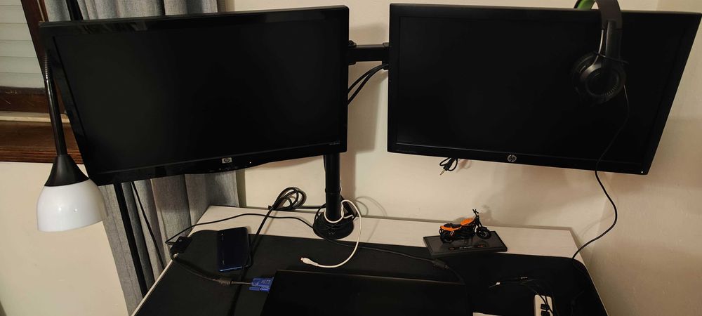 Suporte monitor + 2 monitor Hp