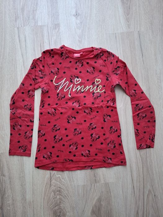 Pepco Disney Minnie Mouse bluzka z długim rękawem czerwona rozmiar 134