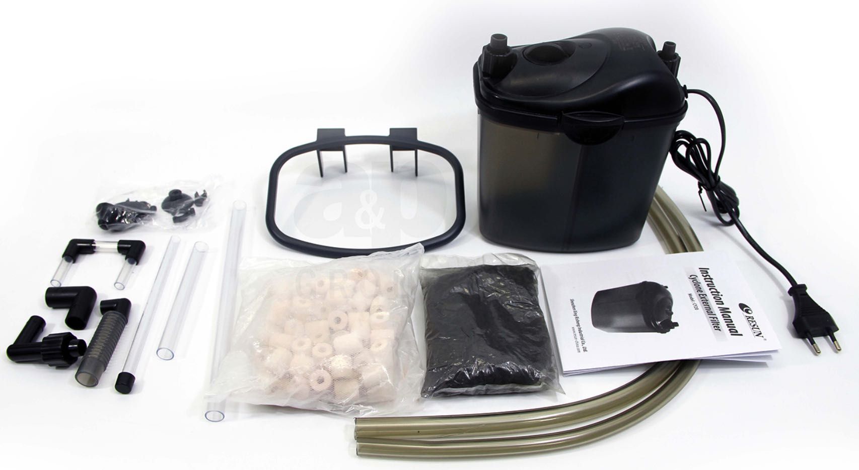 Filtr zewnętrzny kubełkowy RESUN CY-20 200l/h do akwarium 20-60l