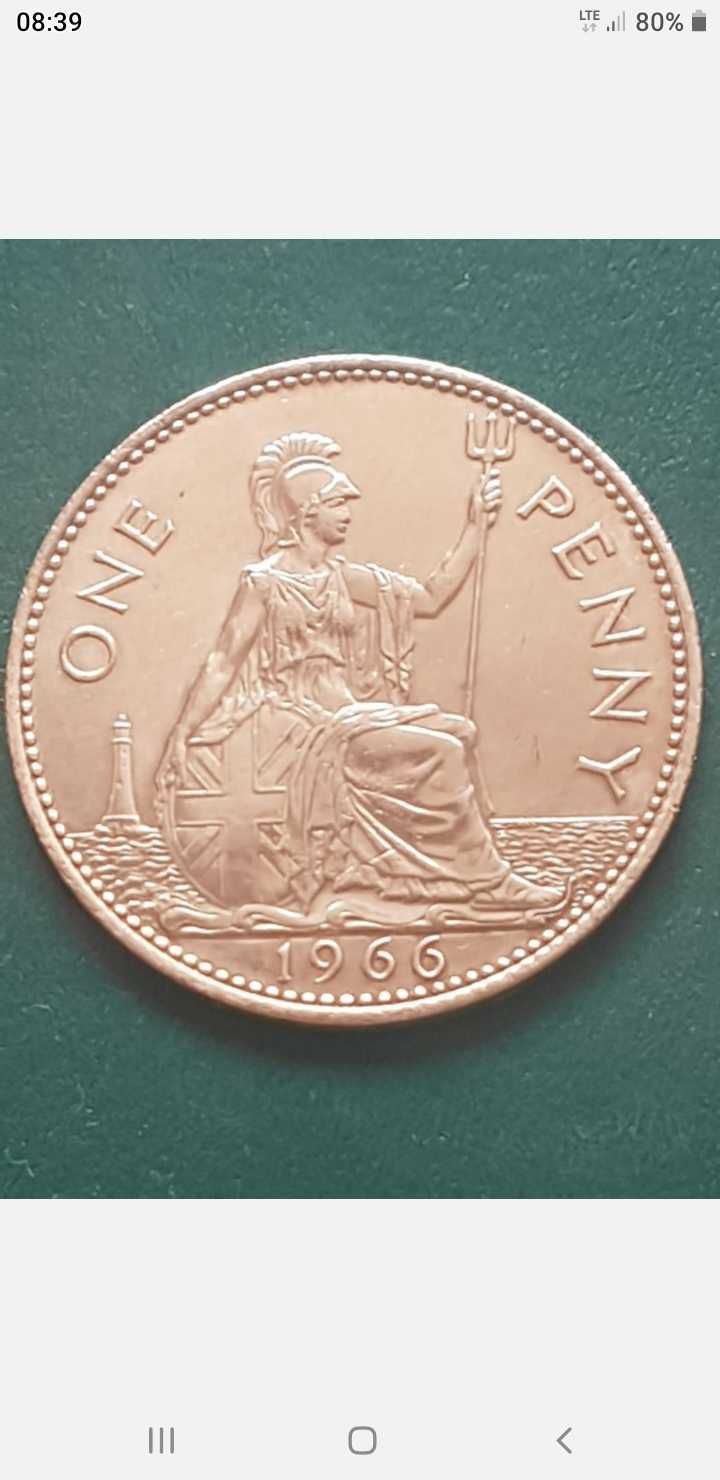 Wielkiej Brytanii, Wielkiej Brytanii 1 Penny 1966