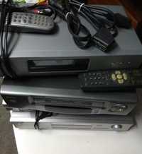 equipamentos 1 VHS e vários DVDs, conjunto