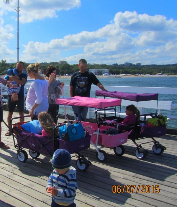 Wózek składany plażowy transportowy dla dzieci CT350 Promocja kolory
