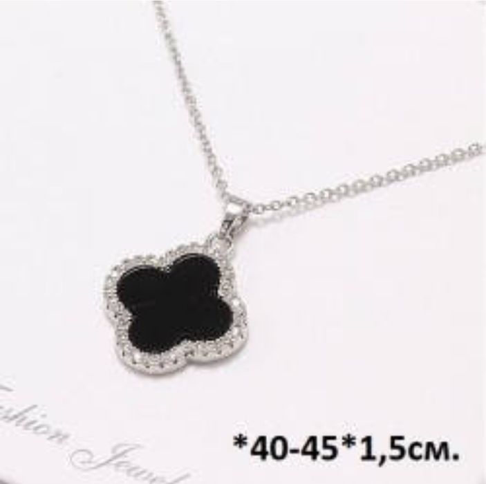 Набор клевер серьги и подвеска на шею