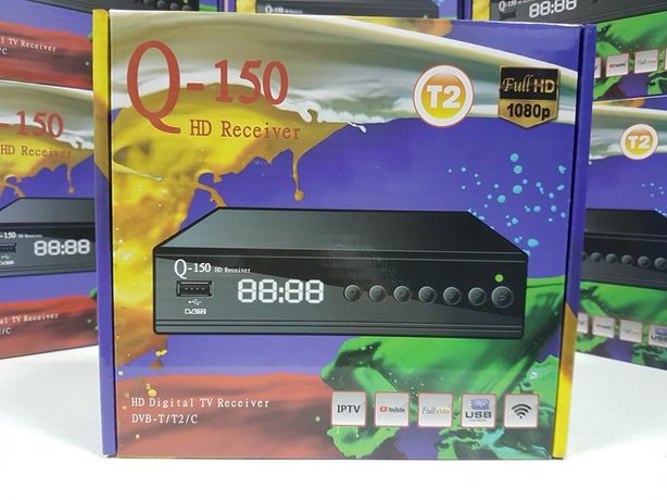 Приставка Т2 тюнер ресивер приемник DVB-T2 Q-Sat Q-150 YouTube DVB-C