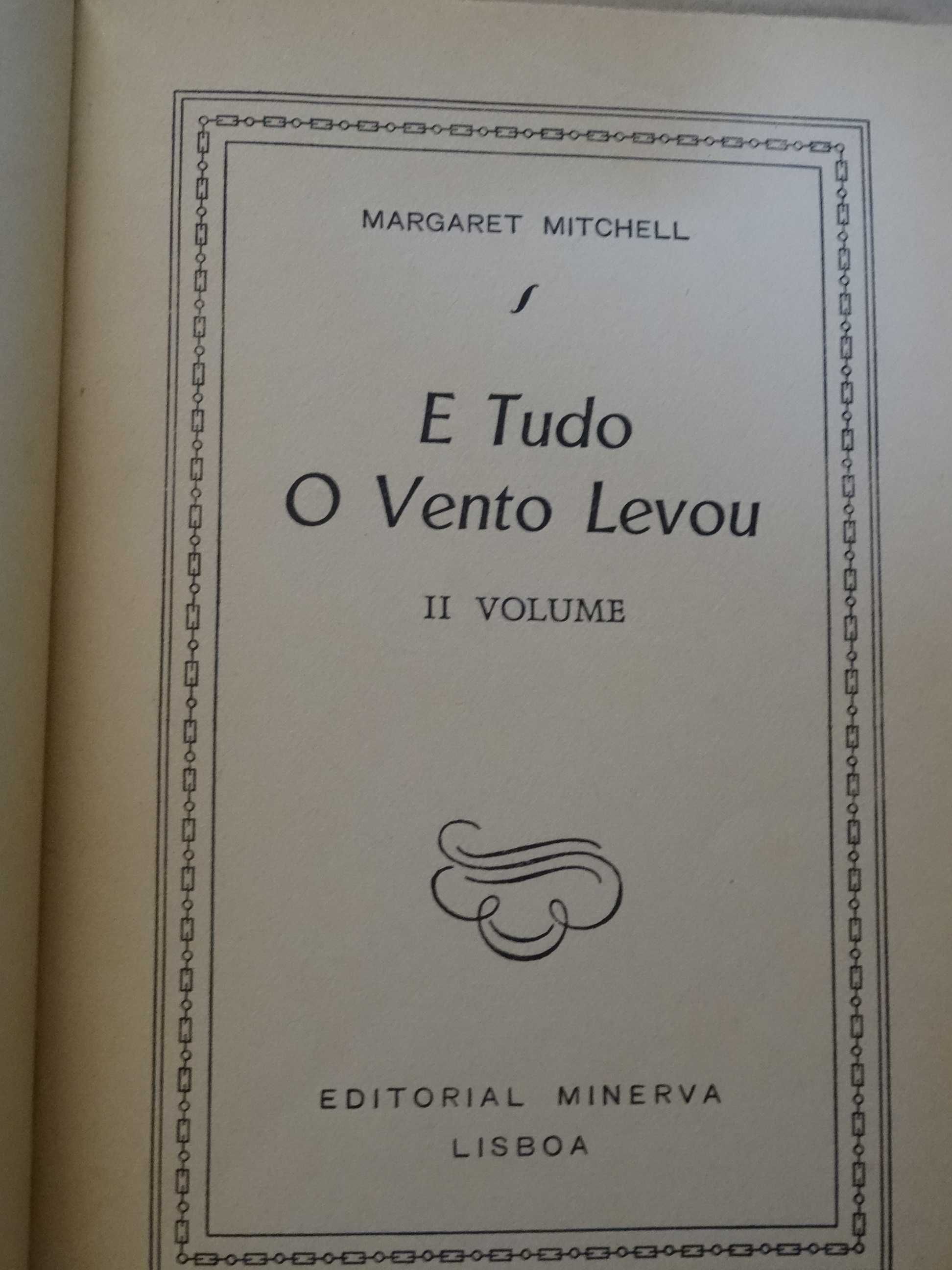E Tudo o Vento Levou de Margaret Mitchell - 2 Volumes - 1ª Edição
