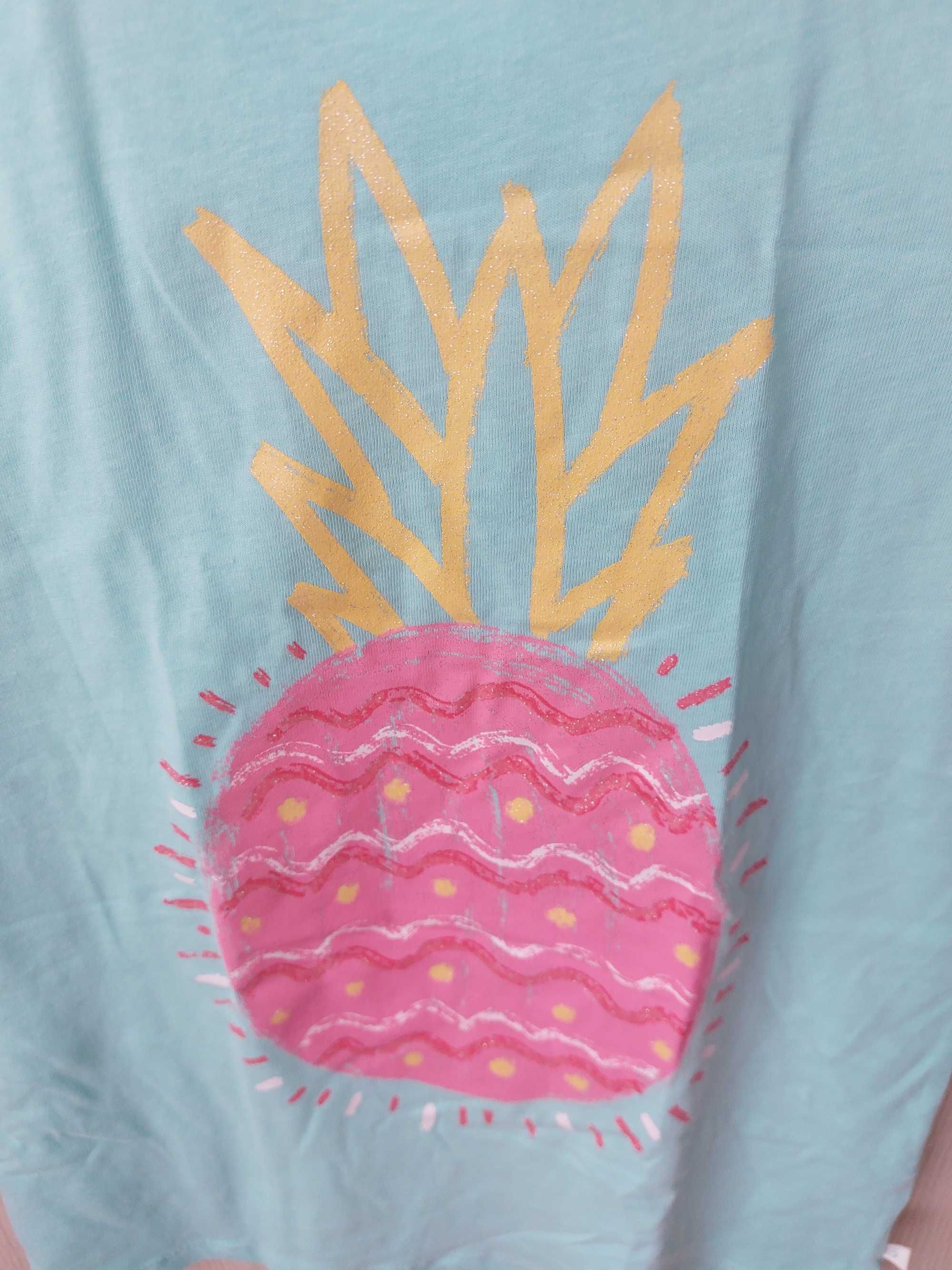 R.158 nowa bluzka ananas, Brokatowe elementy,  Coolclub