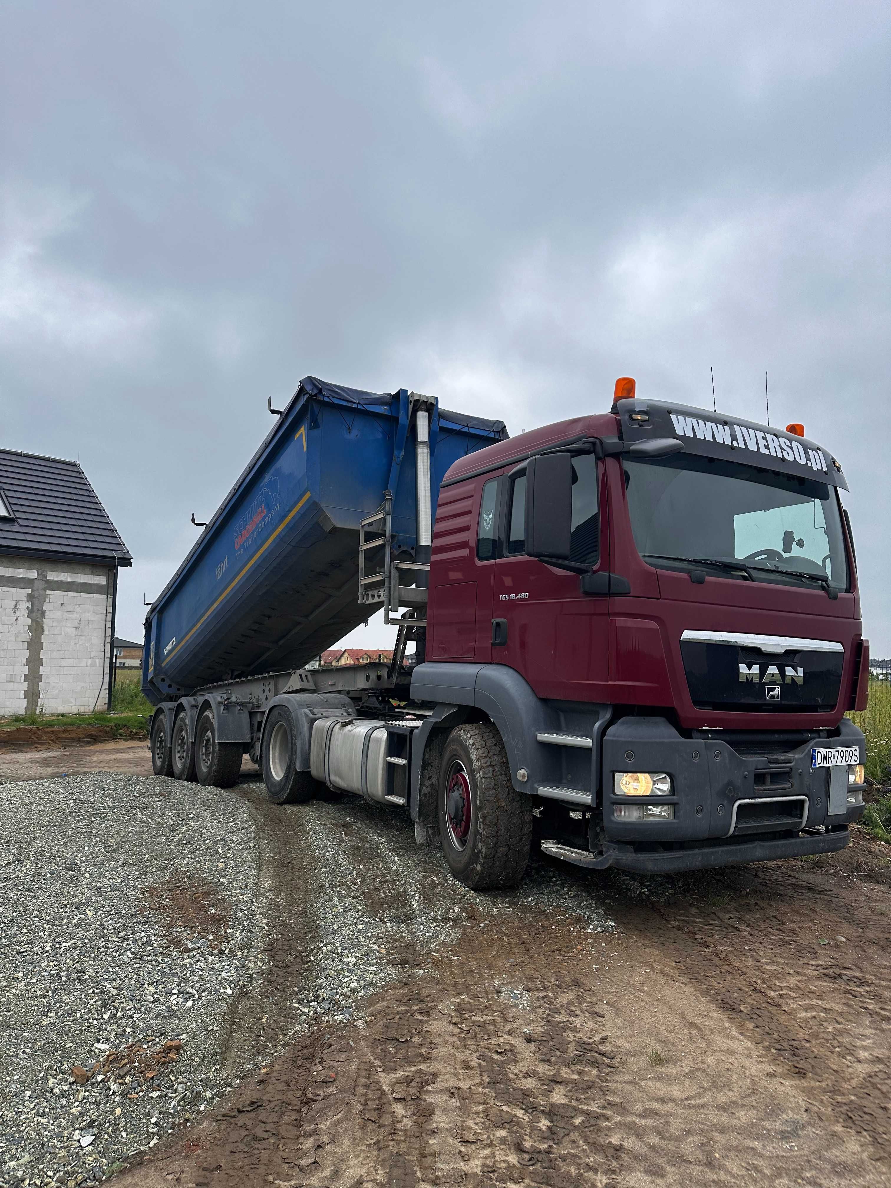 Transport ziemi, kruszyw, piasku 1/12 ton, 20/26 ton, Wywozy
