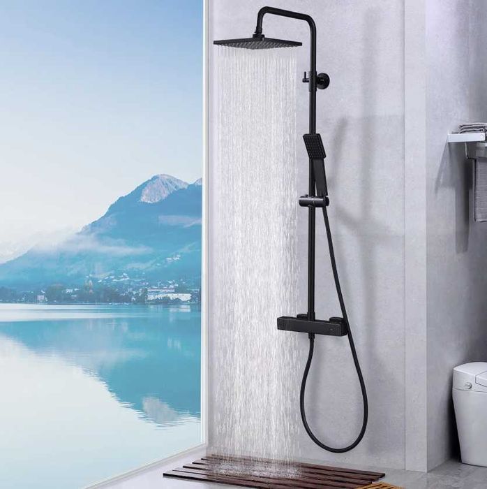 Coluna Duche Termostática PRETA Mate | NOVA!