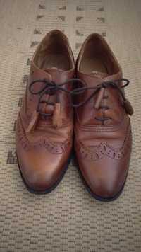 Sapatos rasos pele Massimo Dutti 38 loafer atacador berloque