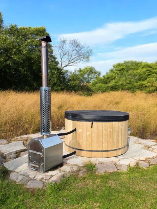 BALIA OGRODOWA z piecem 2m, jakuzzi, gorąca beczka, wanna z masażem