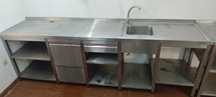 Bancada de inox restaurante
