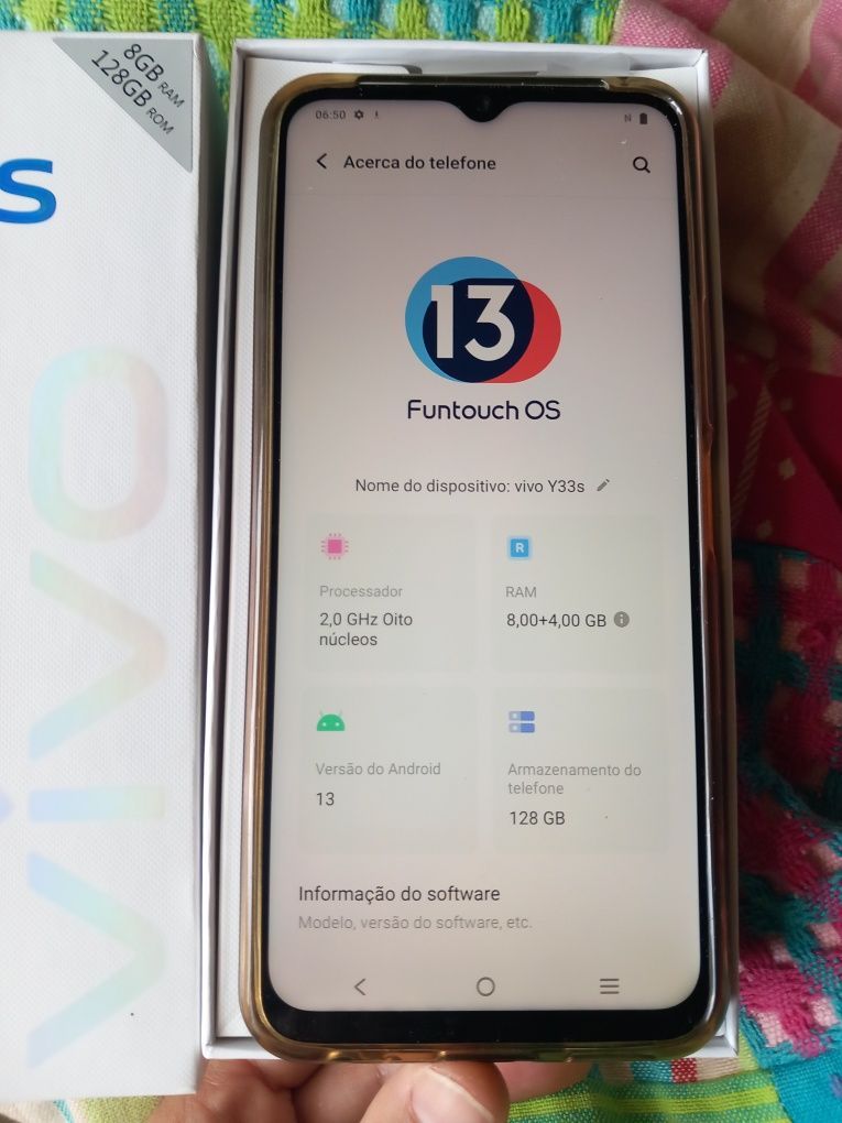 Telemóvel VIVO Y33s 128Gb ROM