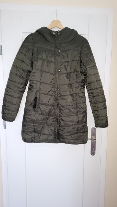 Cropp płaszcz przejściowy M ciemno zielony z ładnym połyskiem