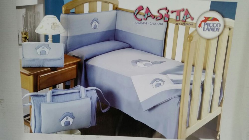 Conjunto tudo para o bebé - Óptimo para prenda. Colecção Casa Azul