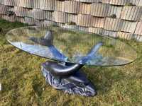 Ława stolik delfiny szyba hartowana