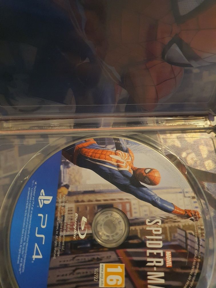 Spiderman gra + metalowe pudełko Steelbook.Ps4 Ps5
