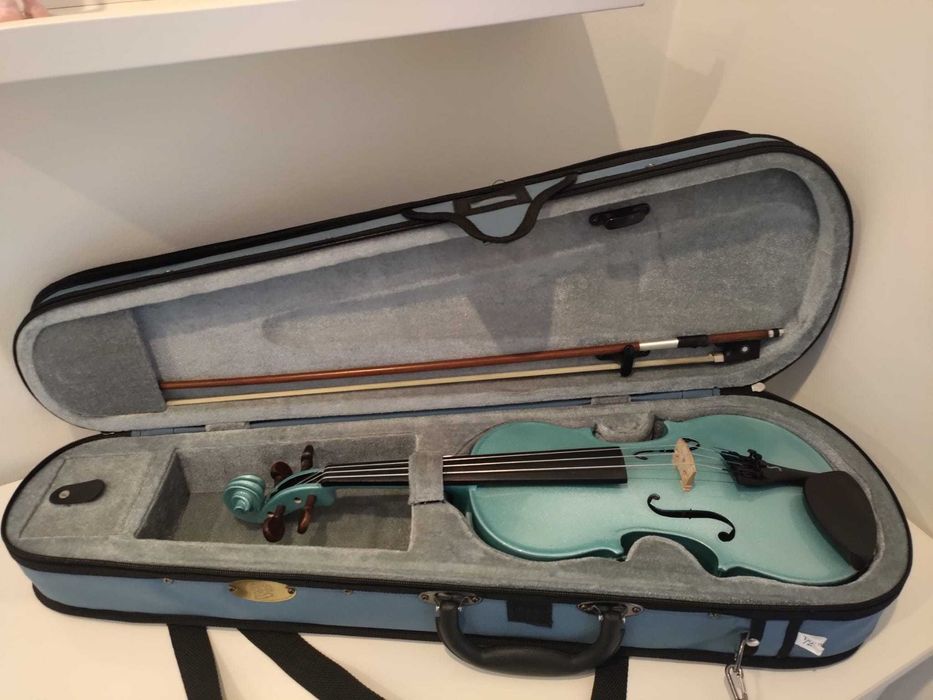 Stentor Harlequin Violin Outfit, Light Blue, 1/2