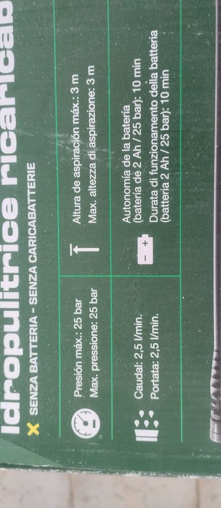 Aparelho de limpeza a pressão a bateria 20V Parkside
