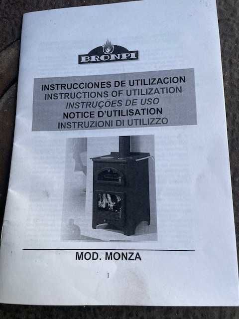 Salamandra a lenha com forno MONZA Bronpi