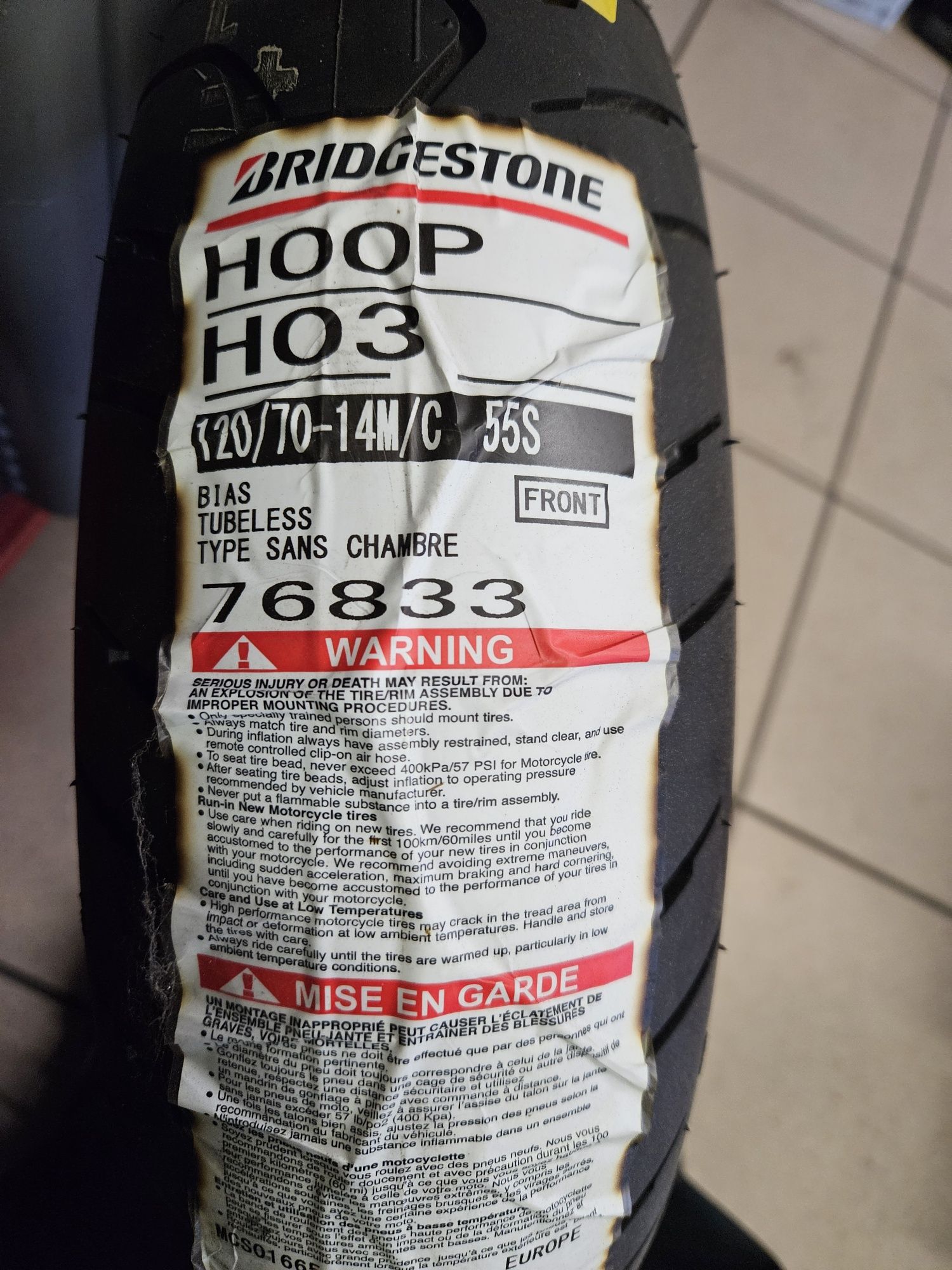 Opona skuter 120/70-14 Bridgestone