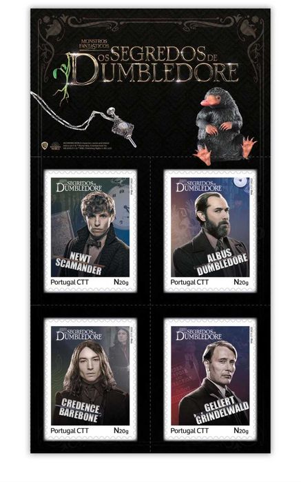 SEGREDOS DUMBLEDORE - Booklet CTT 4 selos autoadesivos - 2022