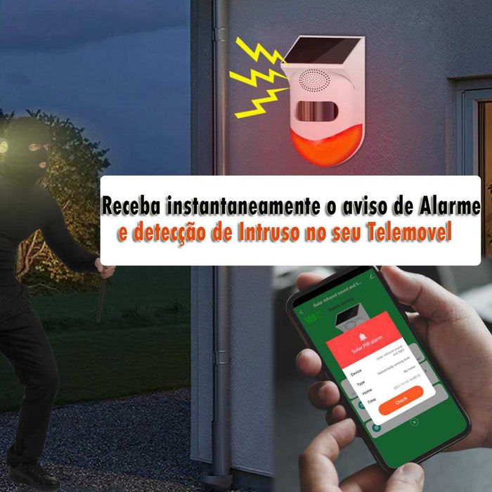 Detector movimento Inteligente exterior Solar e wi-fi PIR8700JHDL99DJ9