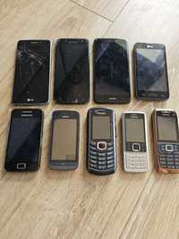 Telefony różne 9 sztuk