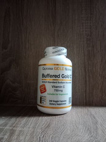 Вітамін С, 240 капсул, 750 мг, California Gold Nutrition,  буферизован