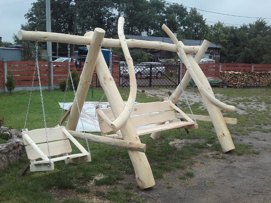 NAJTANIEJ Huśtawka Ogrodowa Meble Ogrodowe I SUPER  Masywne  Bale