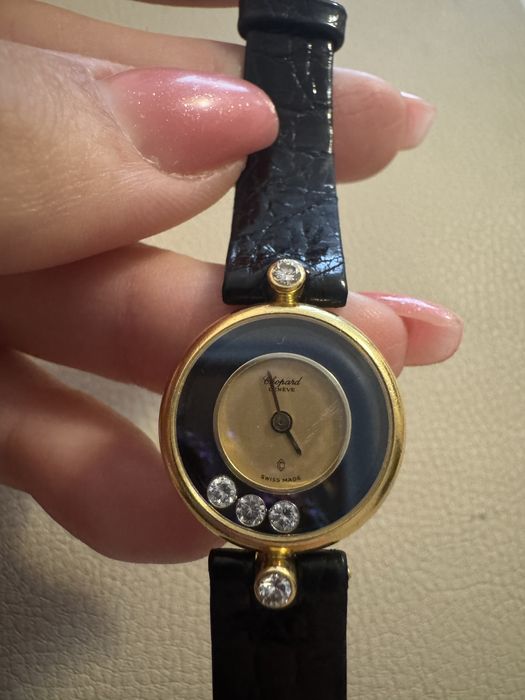 Винтажные ! Золотые часы шопард  с бриллиантами