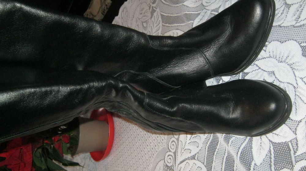 Eleganckie kozaki ze skóry naturalnej