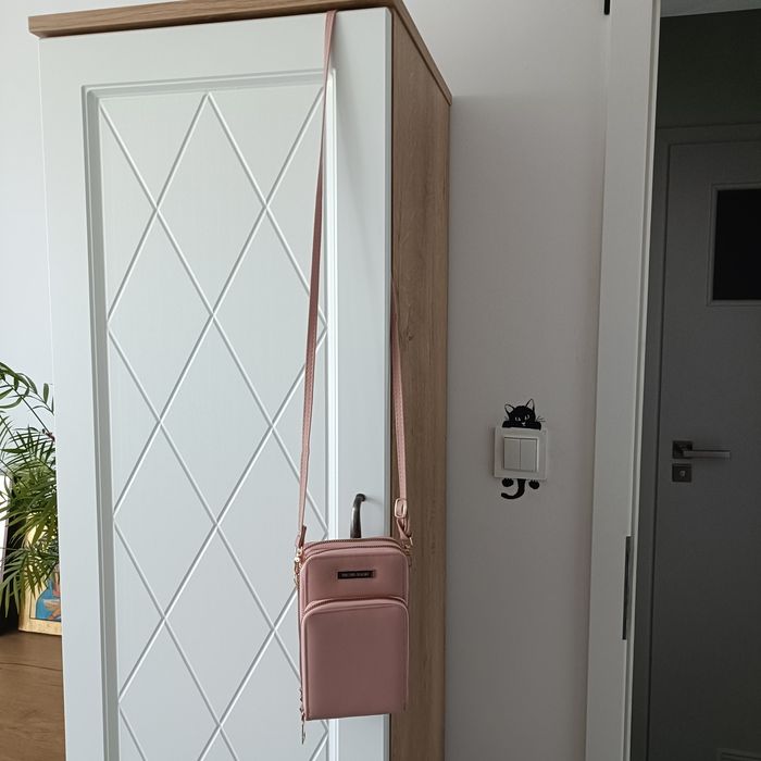 Torebka damska mała pudrowy róż