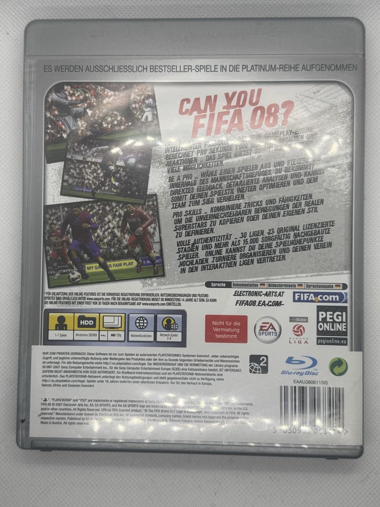 Gra FIFA 08 na ps3