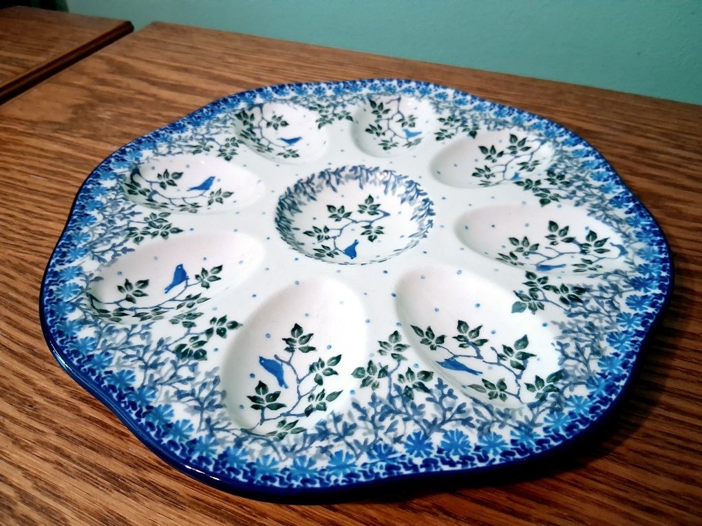 Talerz na jajka 23.5cm GAT1 Ceramika Artystyczna Boleslawiec