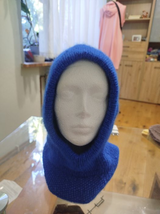 Balaclava damska hand made alpaka / poliamid / wełna