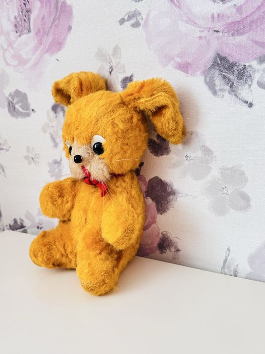 Maskotka, pluszak królik, króliczek PRL trociniak, retor zabawka