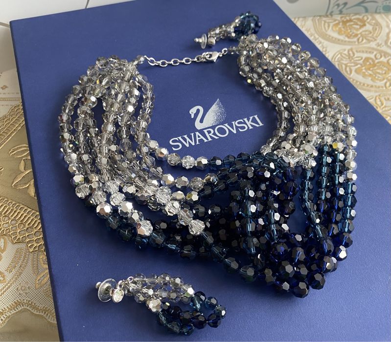 Swarovski nowy zestaw biżuterii kolia + kolczyki