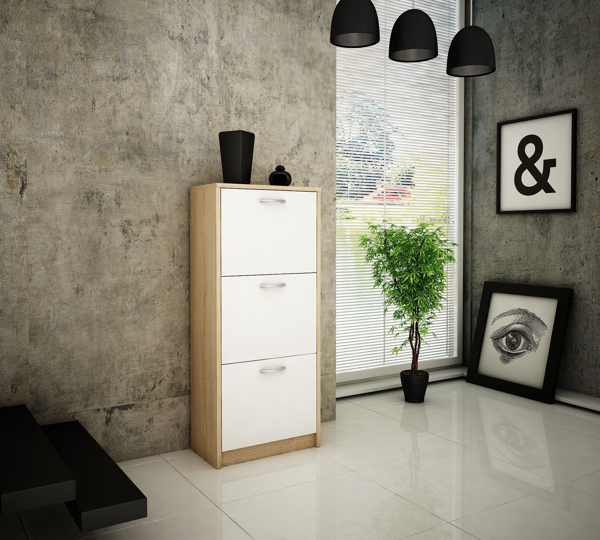 Nowa szafka na buty 116x50x28 - dab sonoma- DOSTĘPNE OD RĘKI
