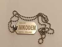 Naszyjnik nieśmiertelnik DOG-TAG - stal nierdzewna 316L - NIKODEM