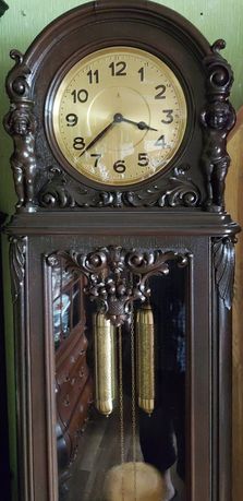 Śliczny zegar stojący Gustaw Becker baba z amorkami