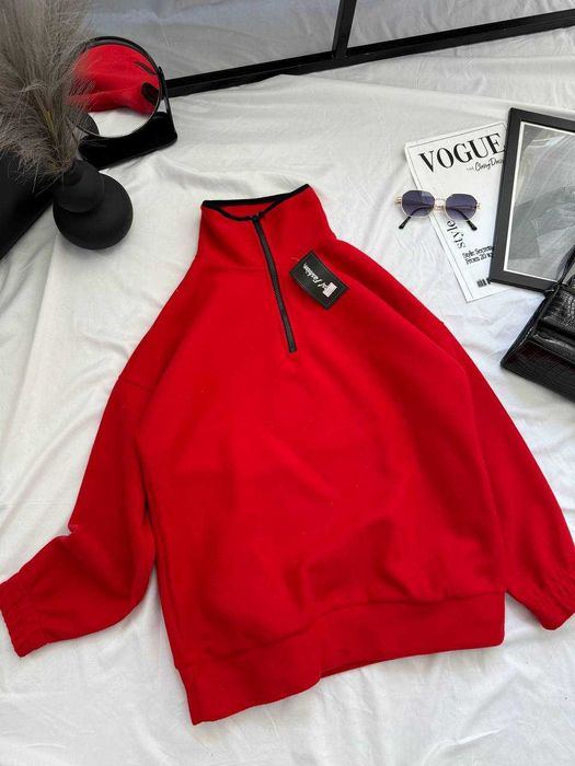 Жіноча тепла флісова кофта тепле зимове худі на флісі на змійці