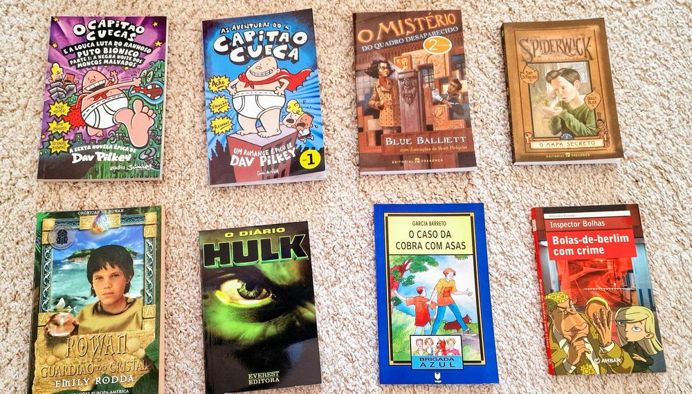 Livros Infantis e Juvenis: Capitão Cueca , Hulk e outros