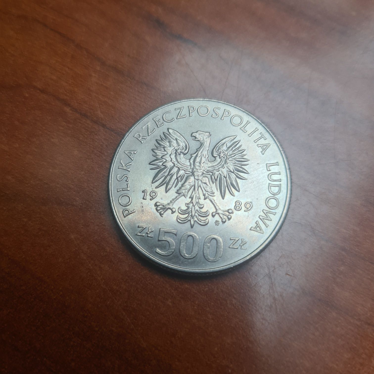 Moneta obiegowa 500 zł z 1989 r z przed denominacji
