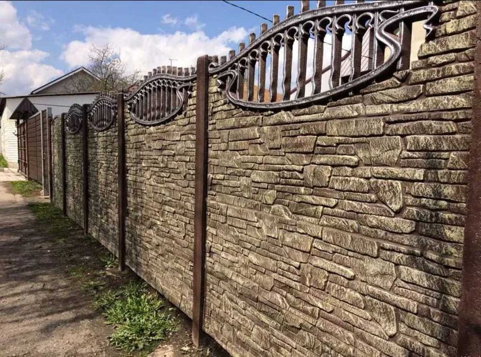 ПРОДАЖ + УСТАНОВКА - Бетонний забор/Еврозабор/Паркан/Секційна Огорожа