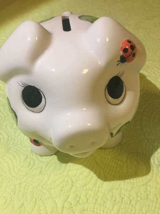 Conjunto caixa e mealheiro Joaninhas