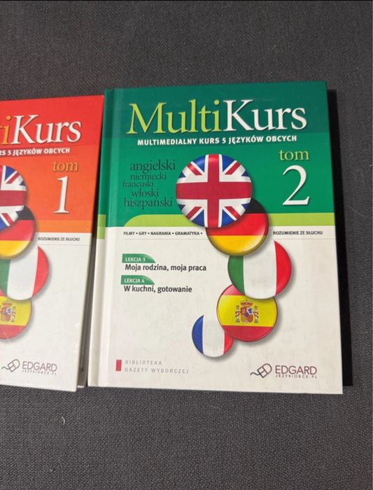 MultiKurs multimedialny kurs 5 języków obcych 2 tomy CD
