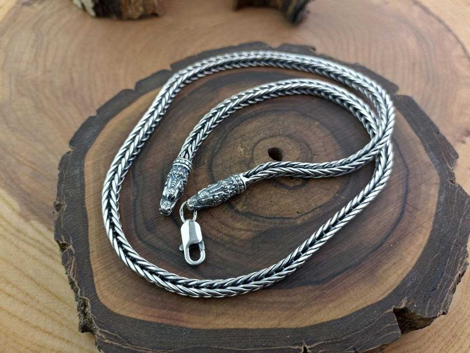 Срібний чоловічий ланцюг Колос . Мужская, женская серебряная цепочка