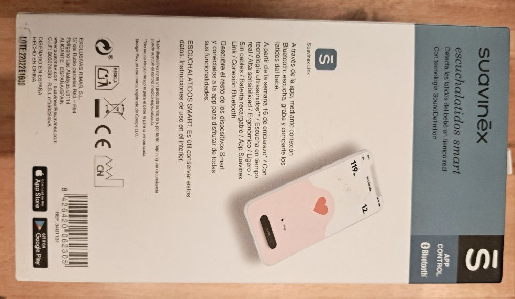 Doopler fetal portátil para bebé Smart Suavinex